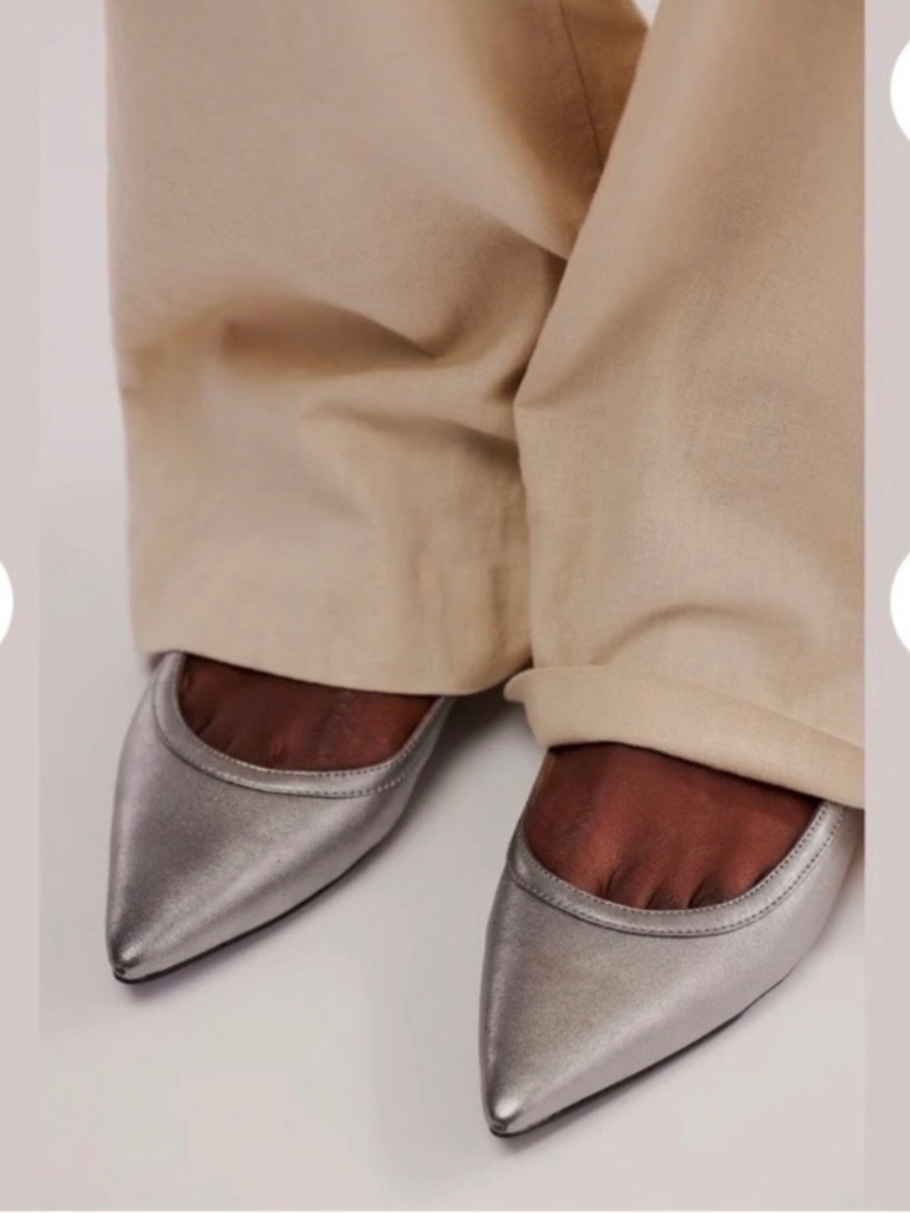 Free People Metallic Silver Flats - Picture 3 of 9